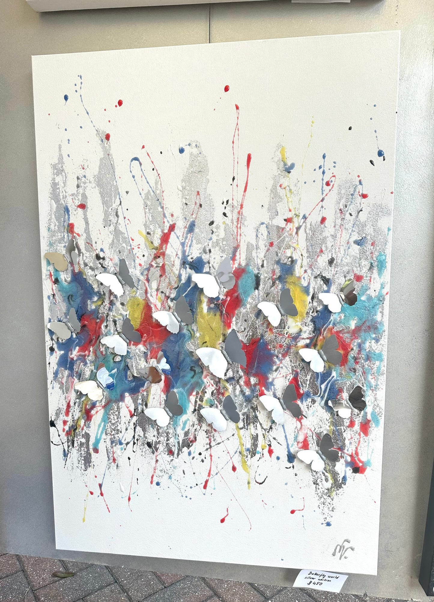 3D Metalic Butterfly splash