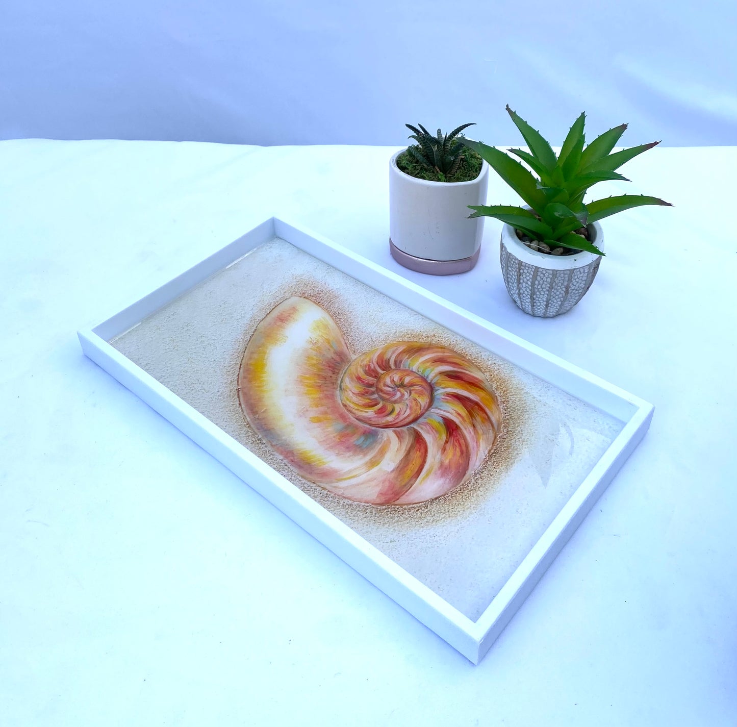 Seashell serving tray