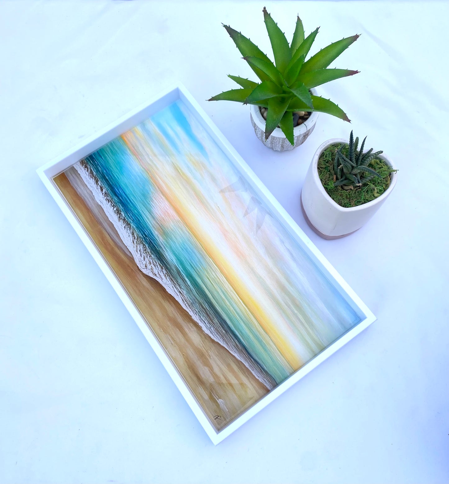 Tropical Beach serving tray sunrise