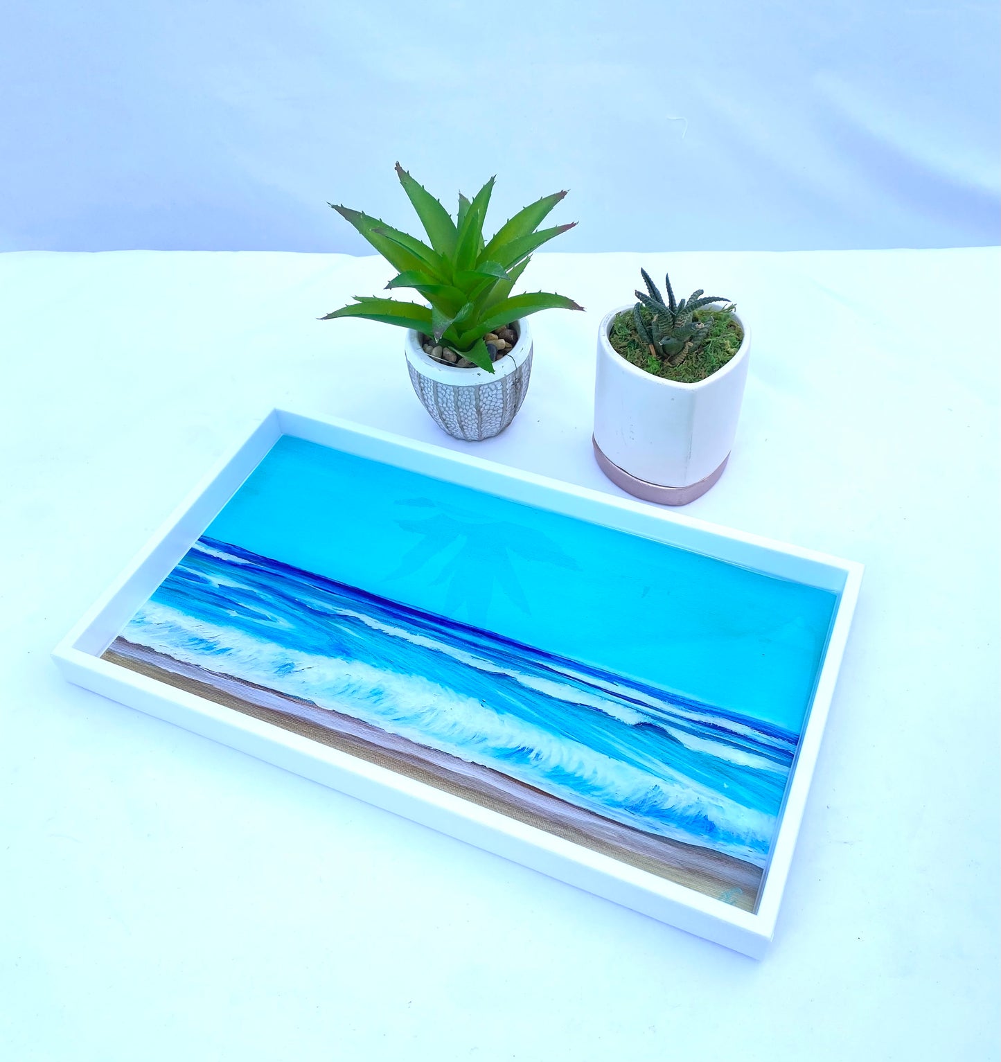 Turquoise beach tray