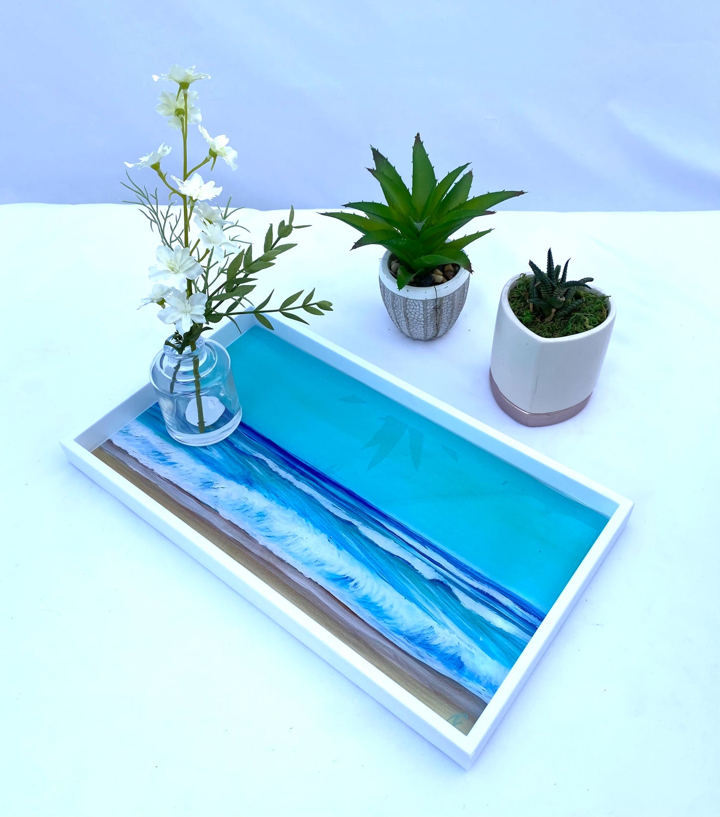 Turquoise beach tray
