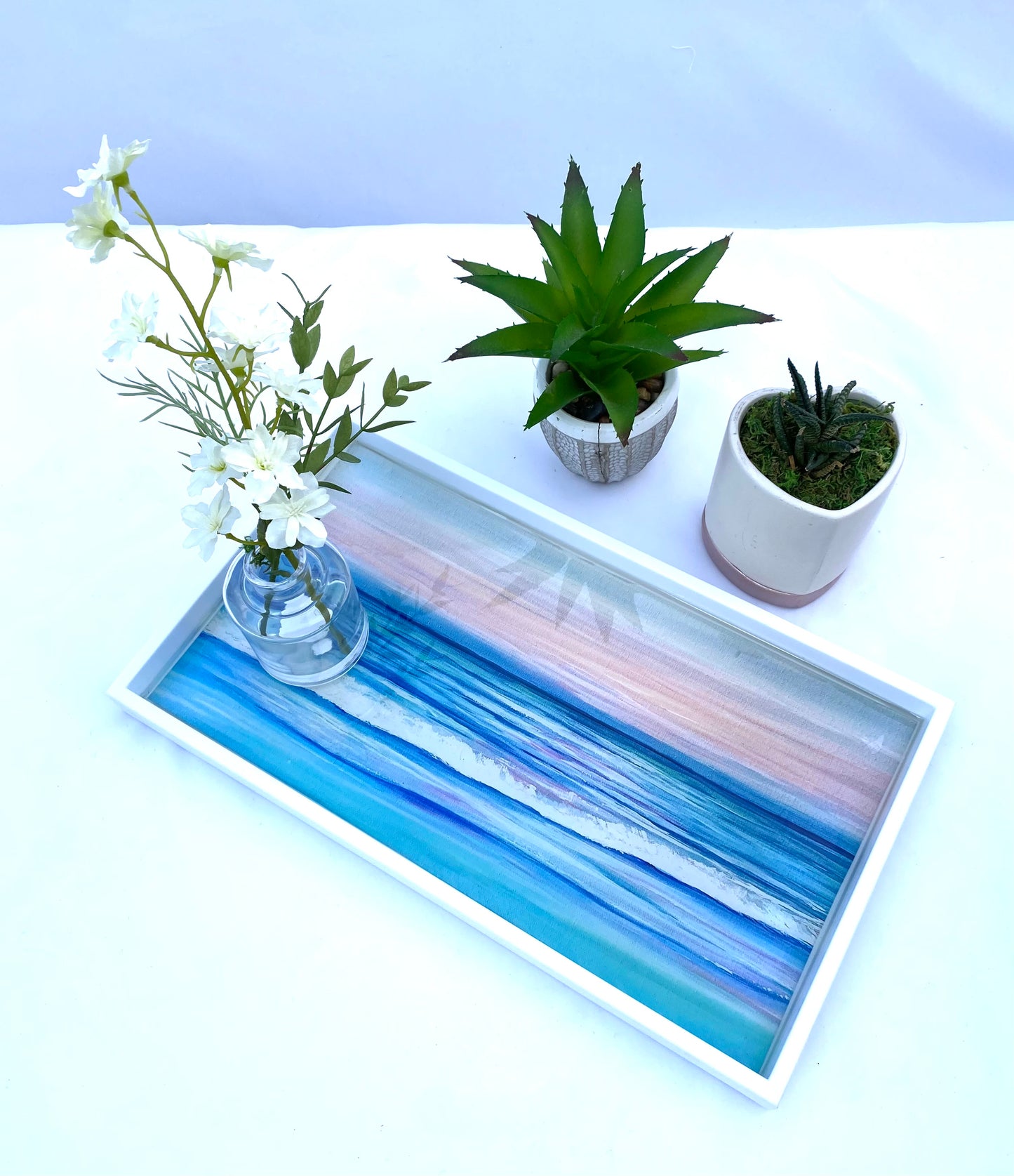 Pink beach tray