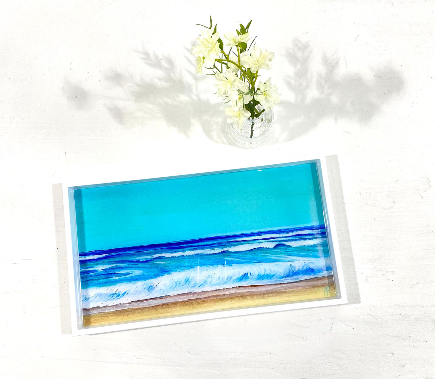 Turquoise beach tray