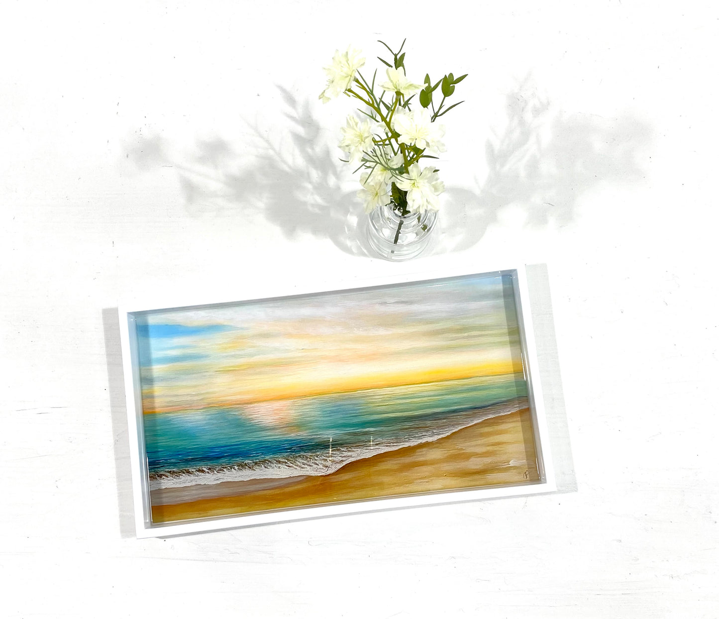 Tropical Beach serving tray sunrise