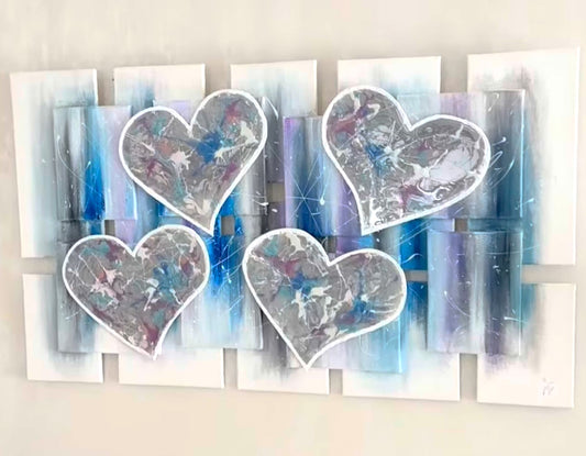 Blue Hearts collage