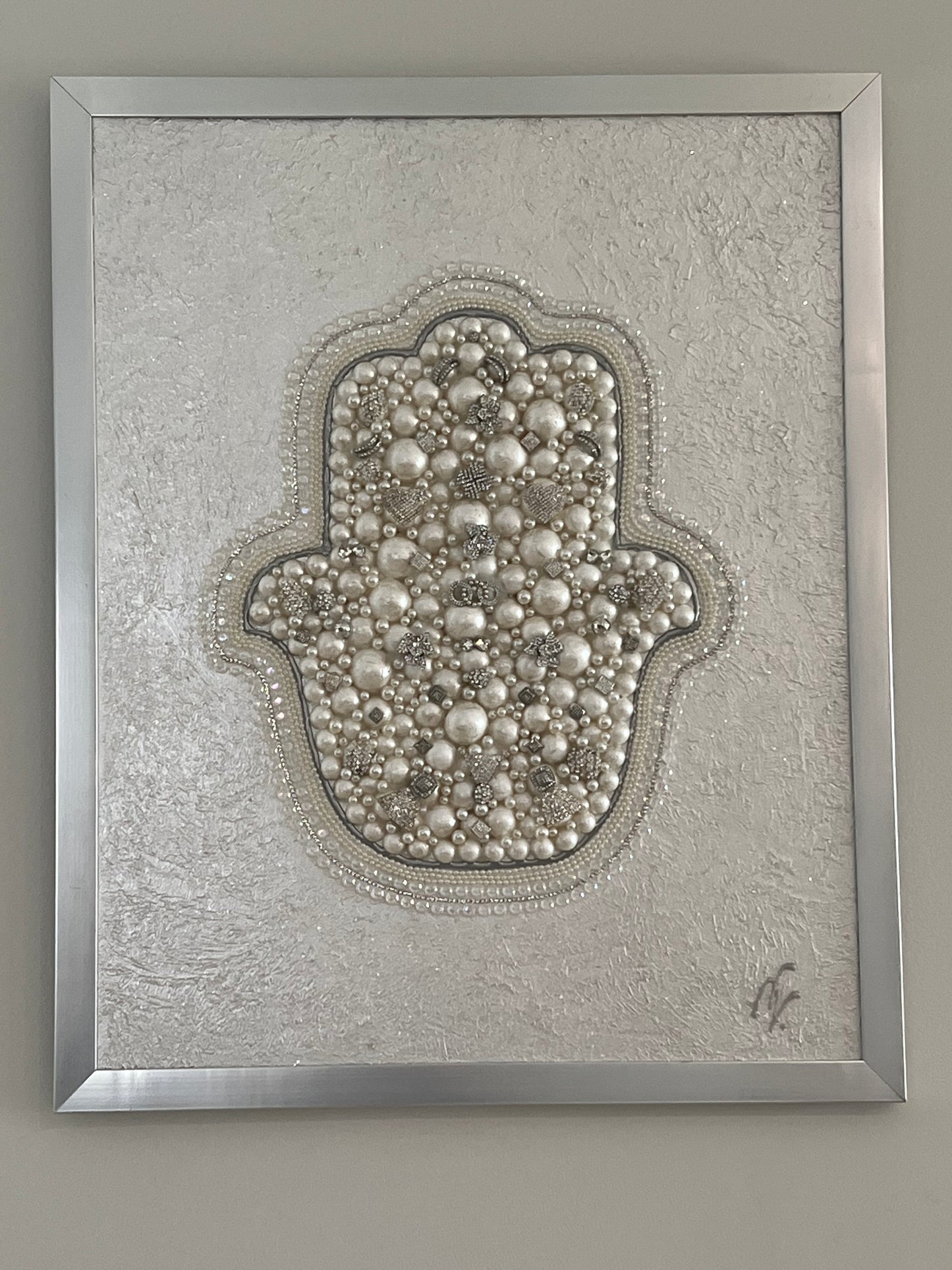 Silver Hamsa mosaics