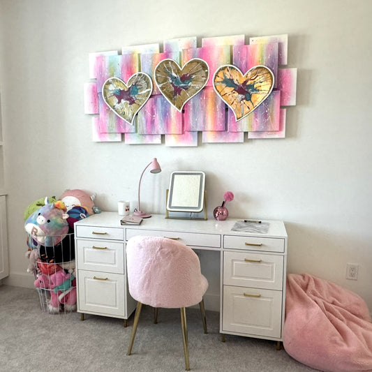 Hearts in Pink 3D artwork