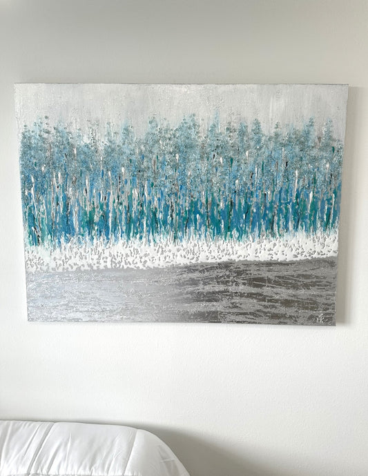 Aqua Blue crushed glass