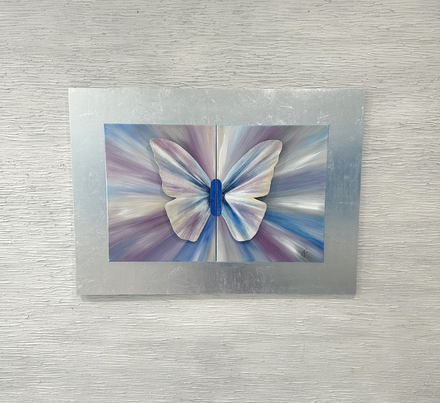 Butterfly illumination purple blue