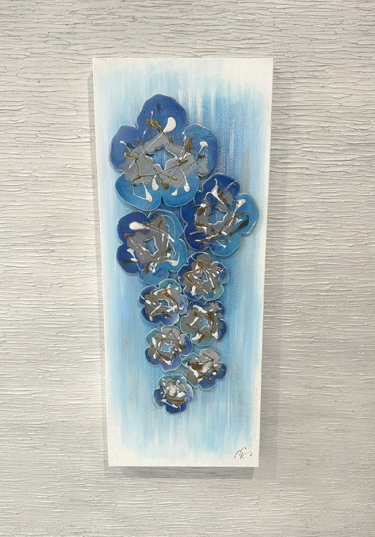 Wildflower collage 3D art