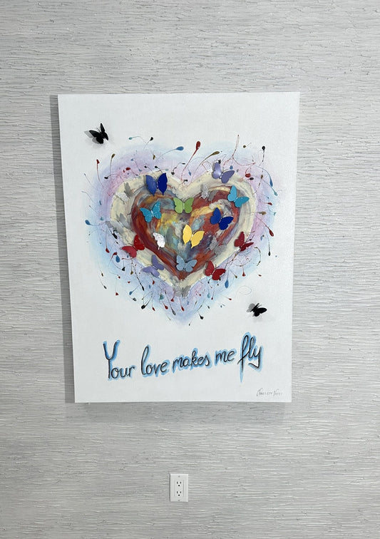 Your love makes me fly 3D art