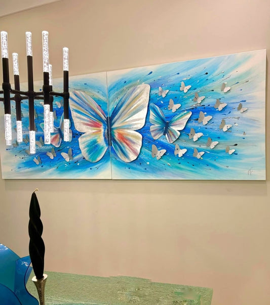 Butterfly garden blue