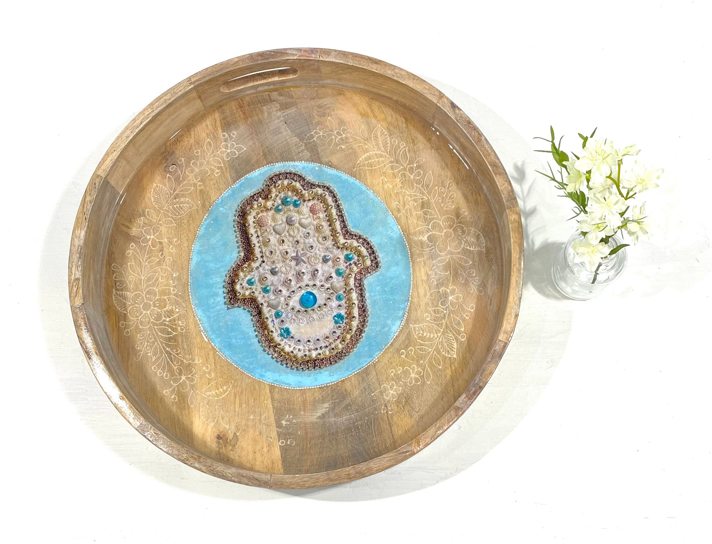 Hamsa Round Tray