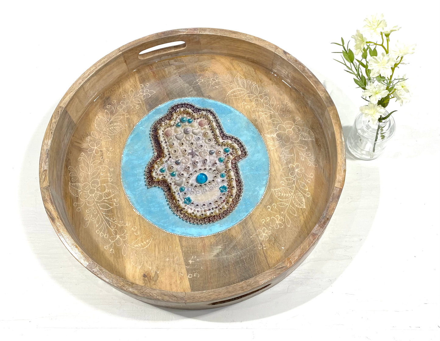 Hamsa Round Tray